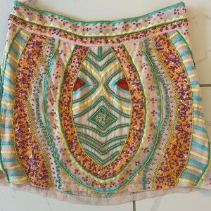 antik batik mini beaded mini skirt size M